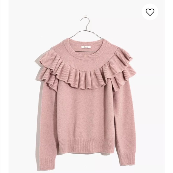 Madewell Sweaters - Ruffle-Yoke Sweater in Coziest Yarn